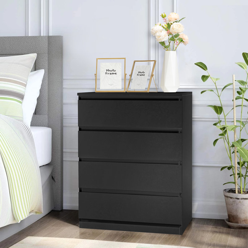 Black 4 drawer dresser discount